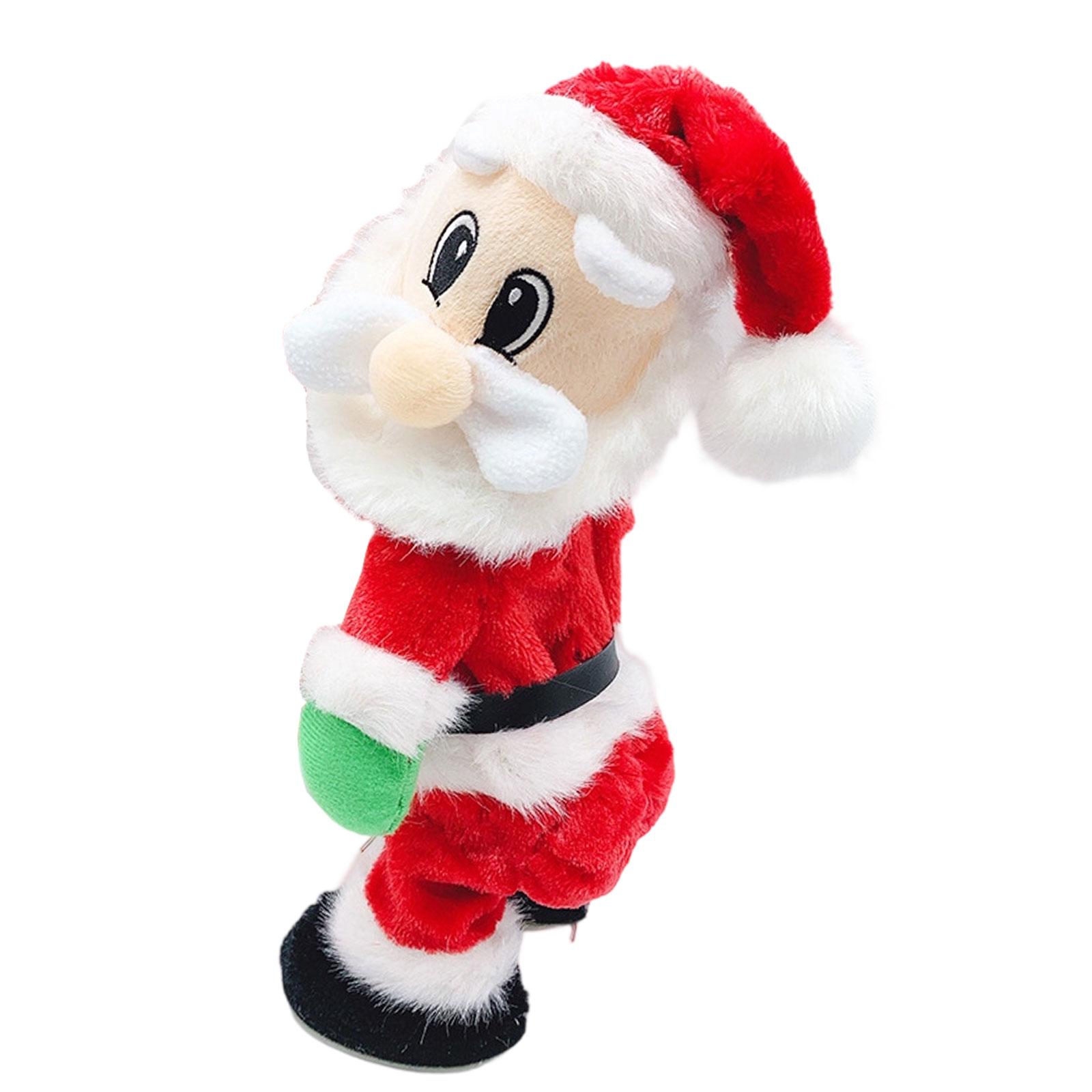 

Twerking Santa Doll with Music Party Supplies Interactive Ornament Dancing Santa Doll for Shelf Living Room Festival Desktop червоний