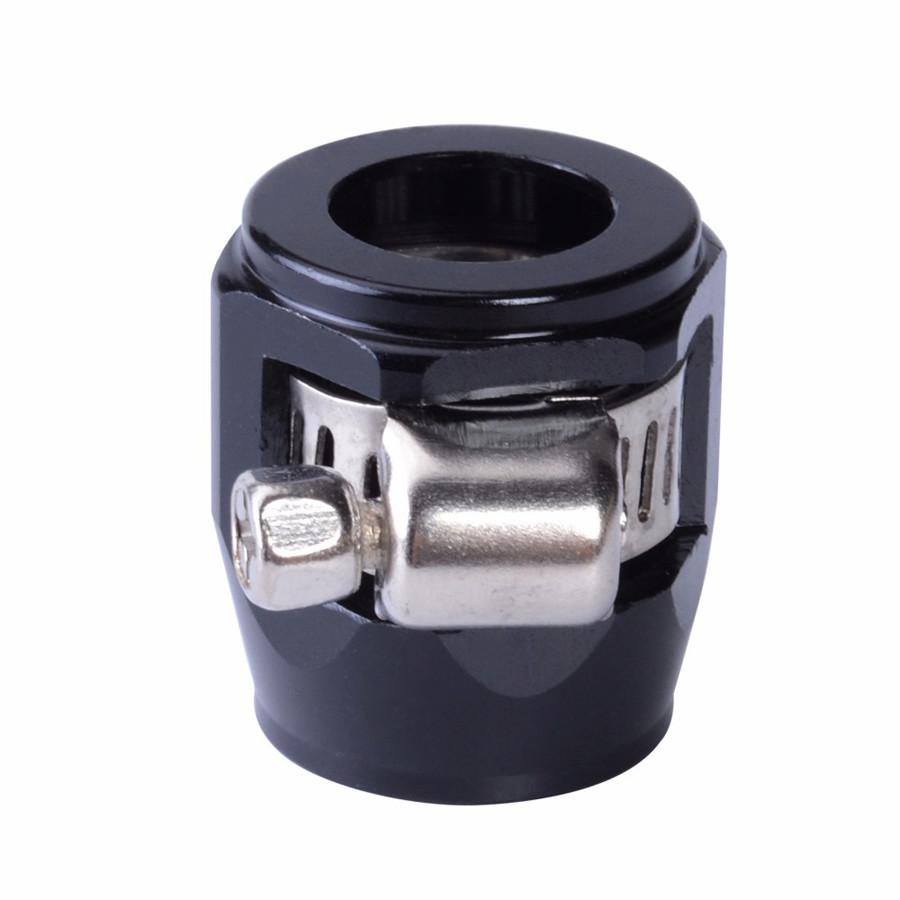 4Pcs AN10 Car Hose Finisher Clamp Hose End Cover Fitting Adapter Connector Black