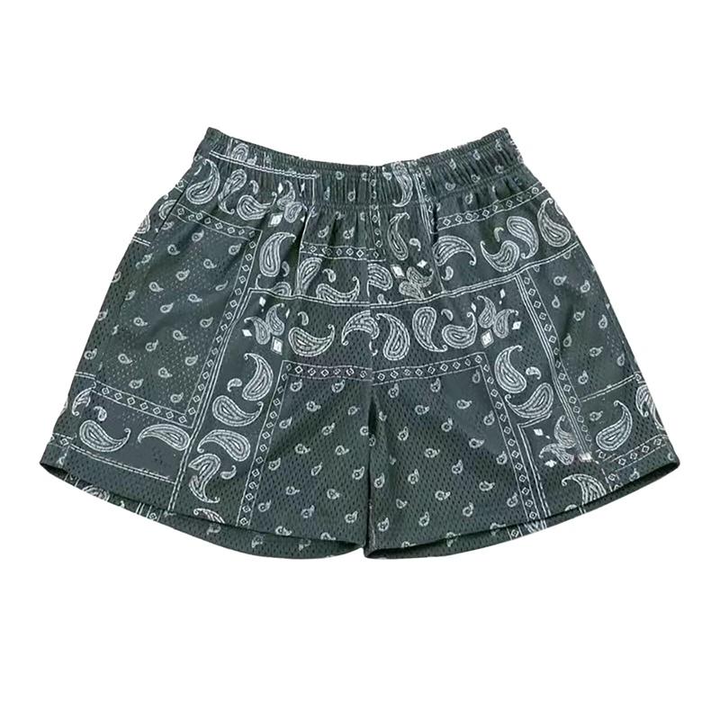 Trend Paisley Graphic Beach Shorts For Men Fashion Summer Streetwear Printed Short Pants Casual Hip HopTrunks