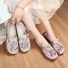 2025 Women's New Chinese Style Embroidered Loafers - Old Beijing Cloth Shoes