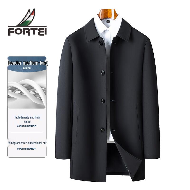 

Futing Men s Windproof Autumn Mid-Length Jacket 2XL