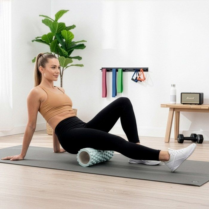 Massageroller - SPRINGOS - ACTIGET - Mittlere Härte - Farbe Minze - Noppenroller