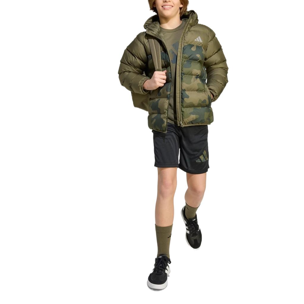 adidas Gepolsterte Kinderjacken mit Kapuze, verdickt JL7398