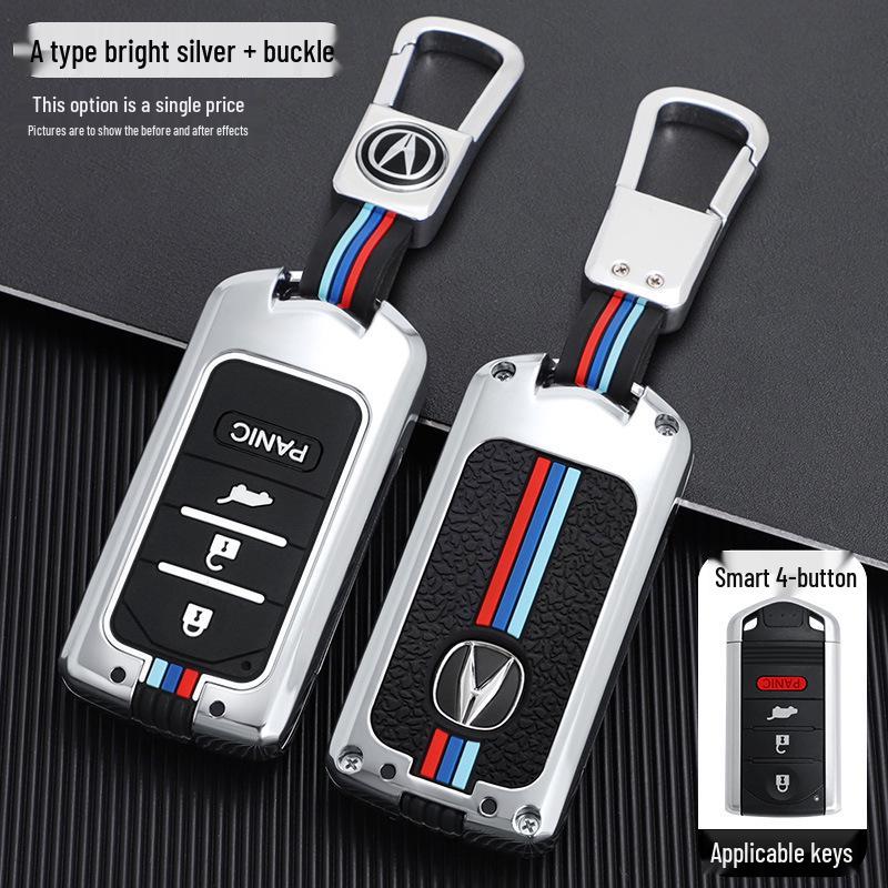 Acura CDX MDX RDX ZDX ILX RLX Key Fob Metal Case with Buckle