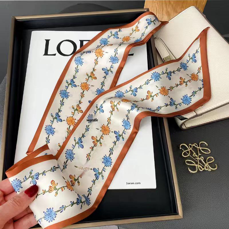 Korean Style Silk Scarf and Hairband Set - Versatile Women's Accessory for Summer