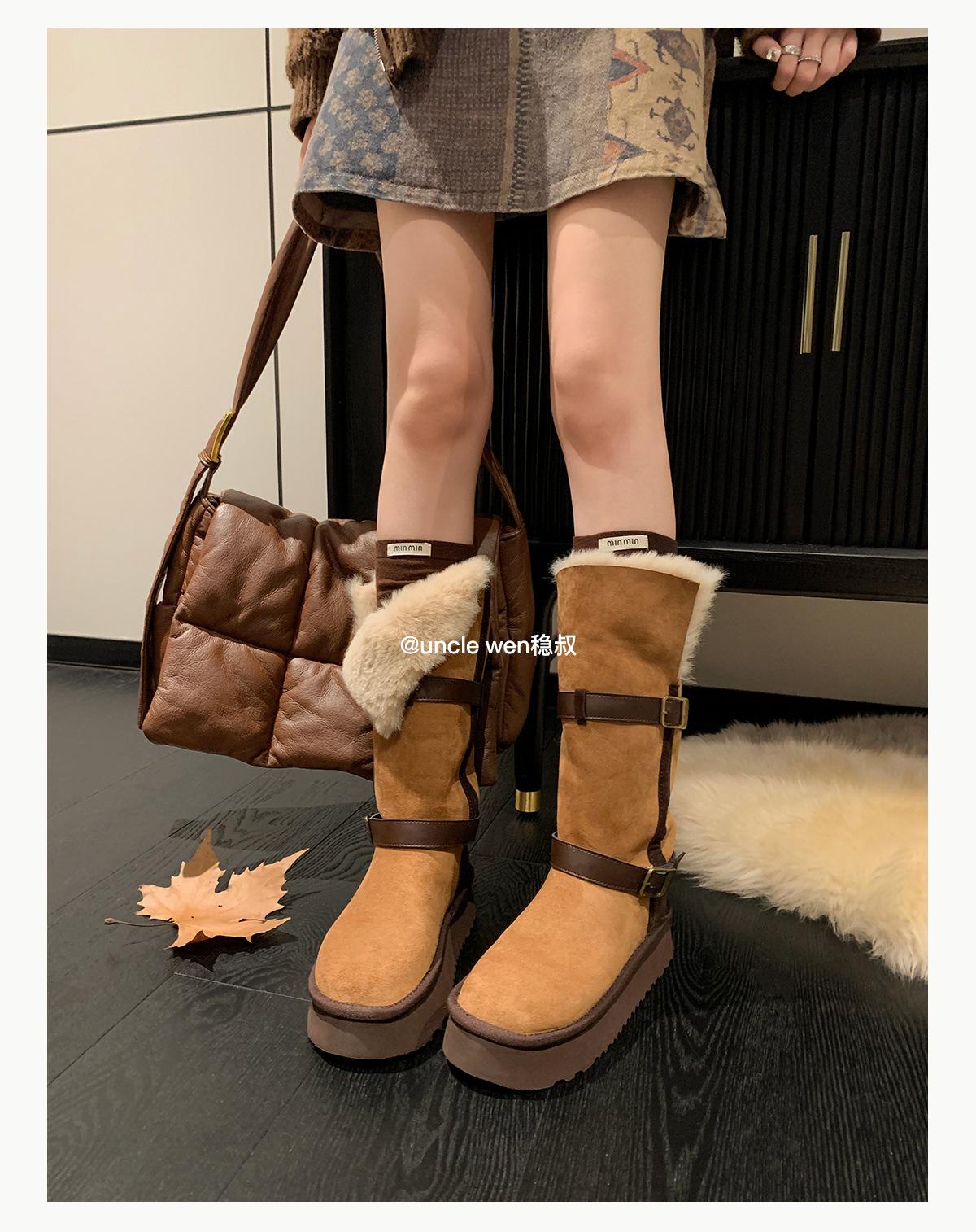 

Жіночі м які еластичні зимові теплі холодні стьобані снігові чоботи на товстій підошві, нековзні, зносостійкі, для активного відпочинку на природі, спортивні бавовняні чоботи 40 коричневий