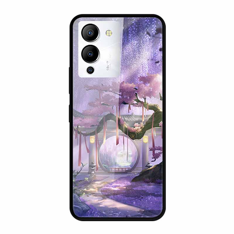 Luxury Shockproof Tempered Glass Back Cover Hard Case For Infinix Note 12 G96 Infinix Note 11pro 11s Protective Cool Phone Cover