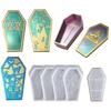 DIY Epoxy Crystal Resin 3D Halloween Coffin Storage Box Mold with Lids for Decor