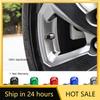 Car Sticker 2025 Hot 4Pcs Car Metal Tire Air Valve Caps For Skoda Octavia Rapid Kodiaq Karoq Fabia Kamiq Superb Derivative Visio