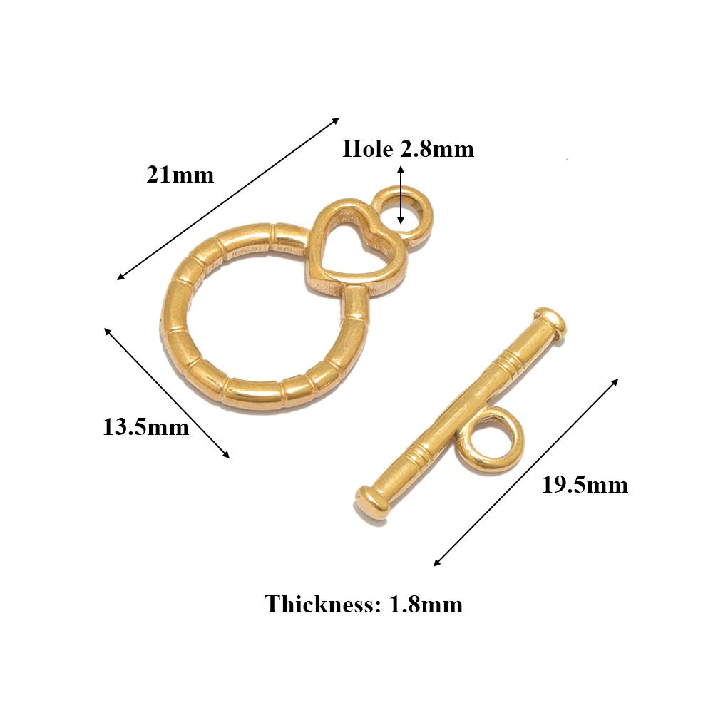 4 Sets Stainless Steel Gold Toggle OT Clasps for DIY Jewelry Making Necklaces Connectors Fasteners Bracelets Hooks Supplies
