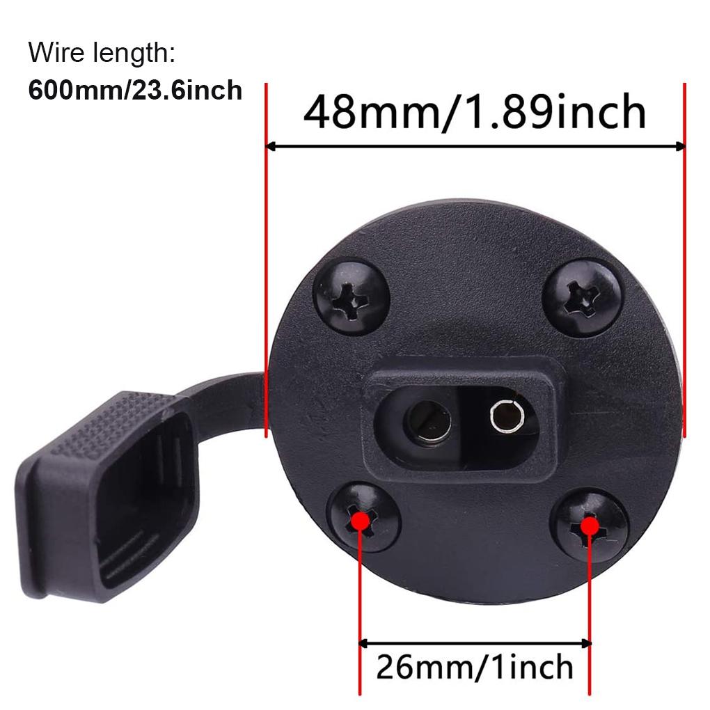 Solar Panel SAE to SAE 4Pin Adapter Adaptor Portable Converter 10Awg Waterproof Dustproof Cap Extender Replacement