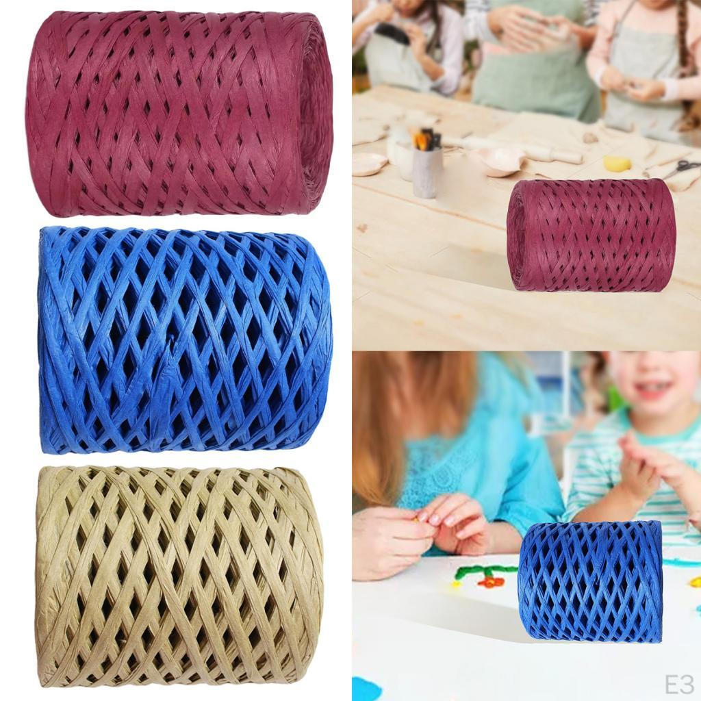 200M Raffia Twine Paper Rope for Craft Projects and Gift Wrapping