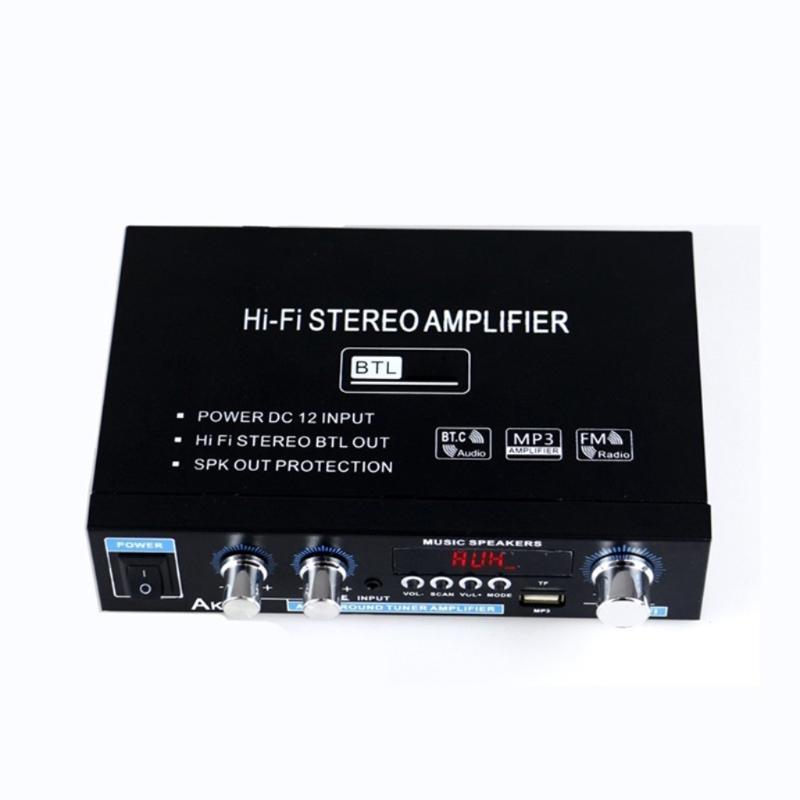 Home Car Amplifiers FM HiFi Digital Amplifier Stereo Bluetooth-compatible 5.0 Surround Sound Music Subwoofer Speakers