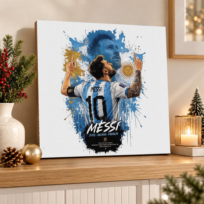 Lionel Messi Diamond Painting Kit 5D Full Drill DIY Diamond Mosaic Wall Art Home Decor