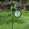 Frogs Bike Sculptures Fast delivery Handmade Metal Wind Spinner with Frogs