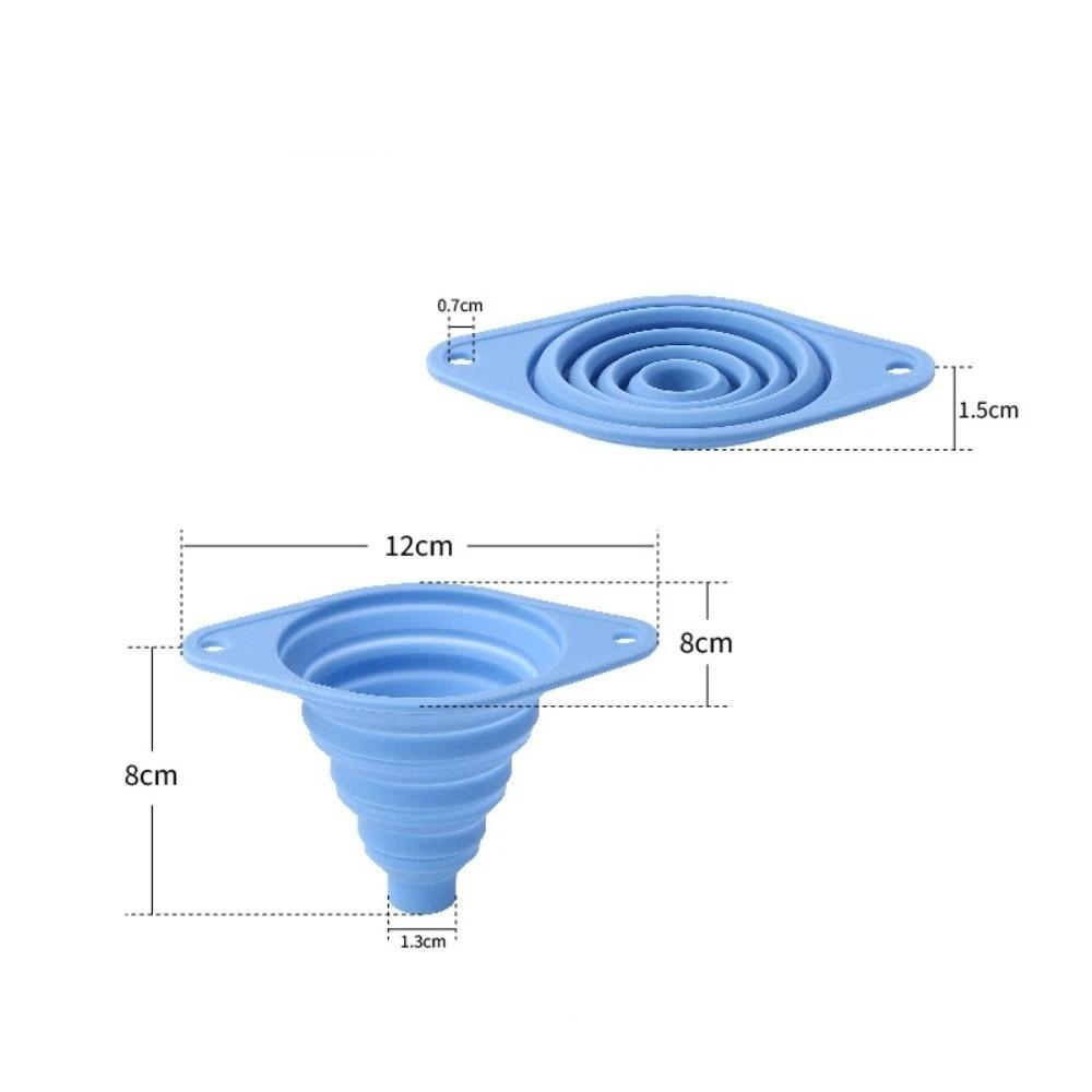 Leak-Proof Silicone Funnel Foldable Wide Mouth Funnel New Portable Funnel  Kitchen