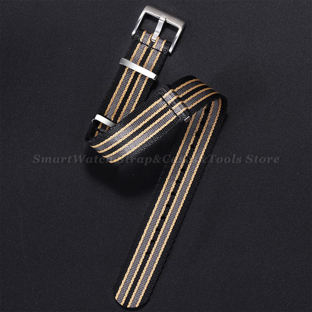 Cinturini per Orologi 20mm Cinturini in Nylon per Omega 007 per Seamaster 300 Anello Singolo Tela Militare Braccialetti di Ricambio Cinturini Sportivi per Polso