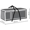 Housse D'extérieur - VELLEMAN - OCLCB-XL - Protection UV Et Eau - 200x75x60 Cm - Noir