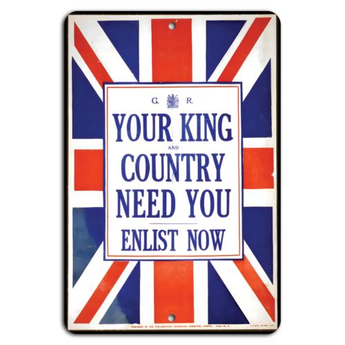 Join the Call Enlist for King and CountryAluminumtin sign 20x30cm（7.8x11.8inch）