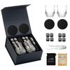 Manufacturer's Bestseller Premium Bar Accessories Whiskey Glass Set 2 Glasses 8 Stone Wooden Box Granite Ice Stone for Various