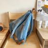 Denim Folding Backpack Patchwork Couple Backpack Student Backpack