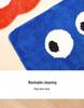 Cartoon Big Eyes Tufted Rug: Non-Slip Absorbent Mat for Living Room, Bathroom, and Toilet