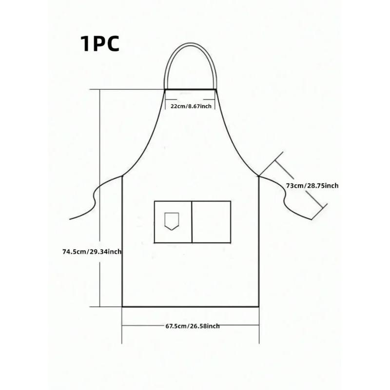 Thicken Waterproof Kitchen Apron Woman's Solid Color Cooking Men Chef Waiter Cafe Shop Barbecue Barber Bib Kitchen Accessories