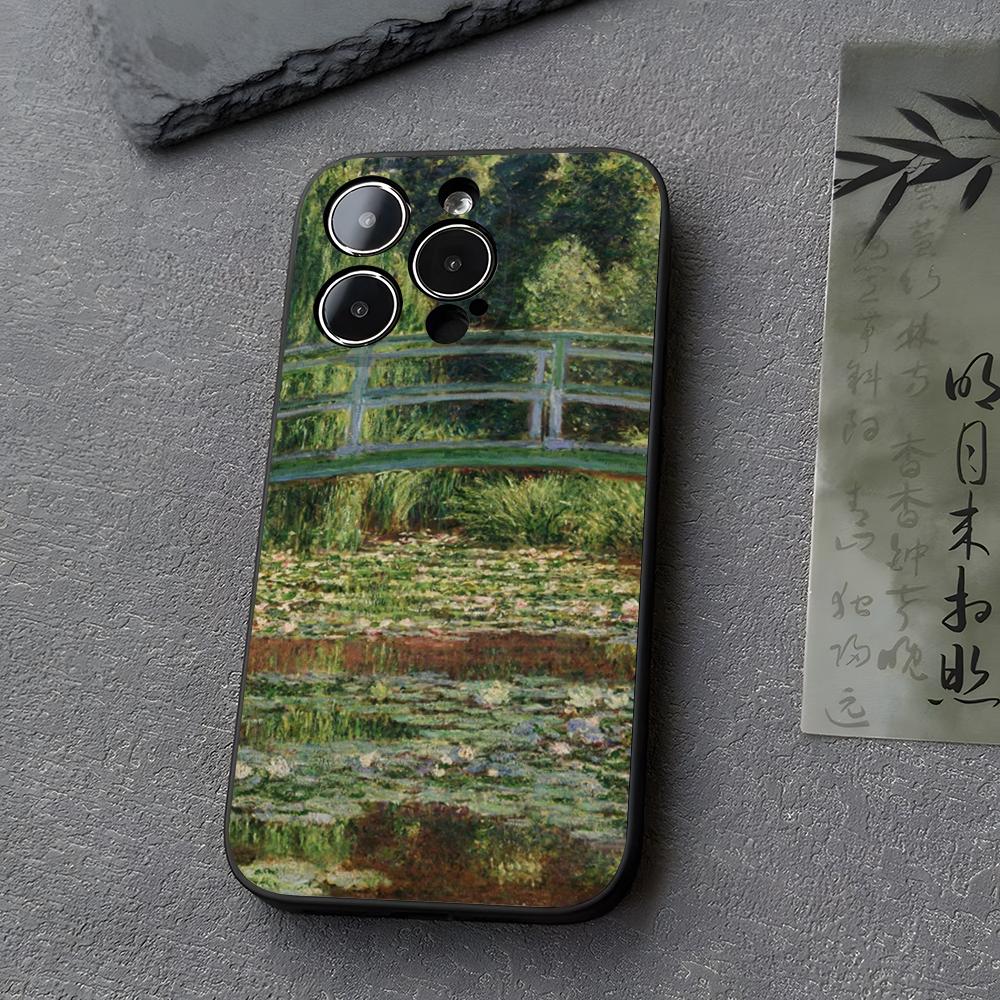 Claude Monet Impressionist Art Phone Case Funda For Iphone 13 17 16 11 15ProMax 14 12 Pro Xs Max Mini Xr X 7 8 6 6s Plus Covers