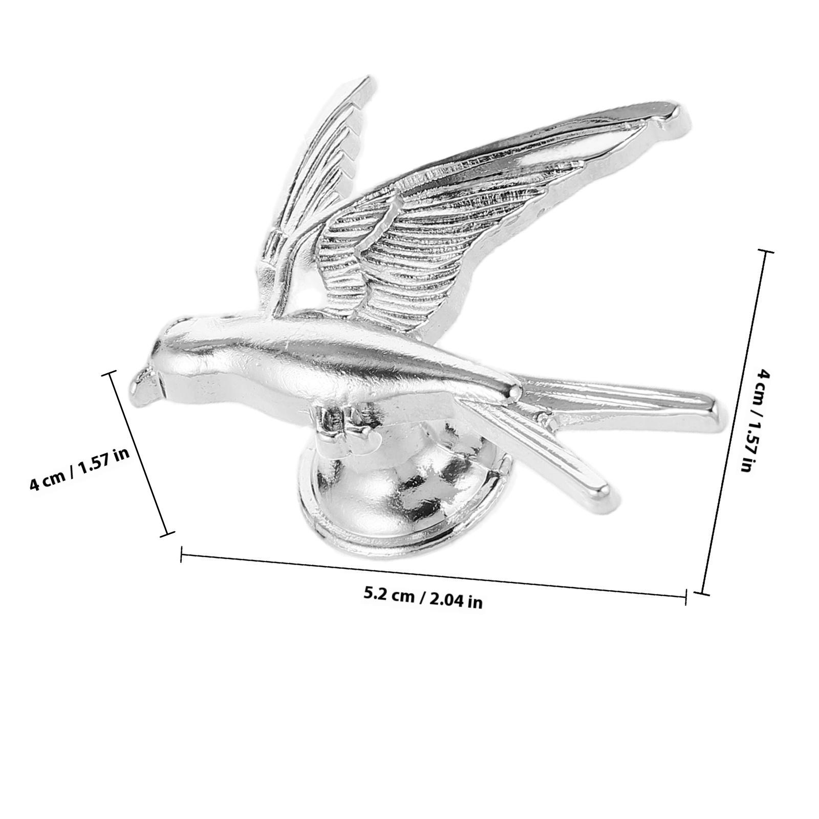 

2Pcs Metal Bird Drawer Pulls Rust Proof Cabinet Knobs for Dresser Bathroom Furniture Upgrade Decorative Hardware Handles and серебряный