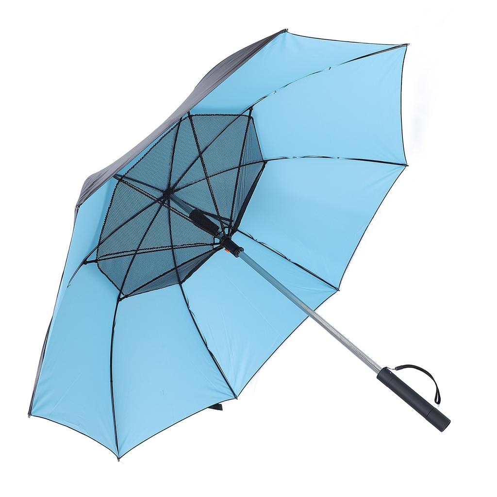 Cooling Fan Umbrella UV Guard Sun Blocking 2600mAh USB Rechargeable Sun Rain Umbrella for Outdoor