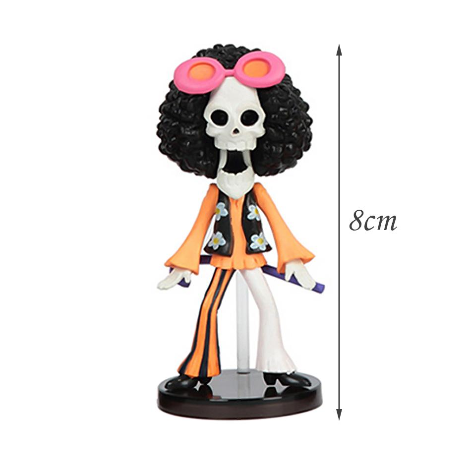 6ks Anime One Piece Periferie Postava Luffy Solon Ručně vyrobený PVC Model Roztomilá Ozdoba Dětská Hračka Dárek k Narozeninám Vánocům