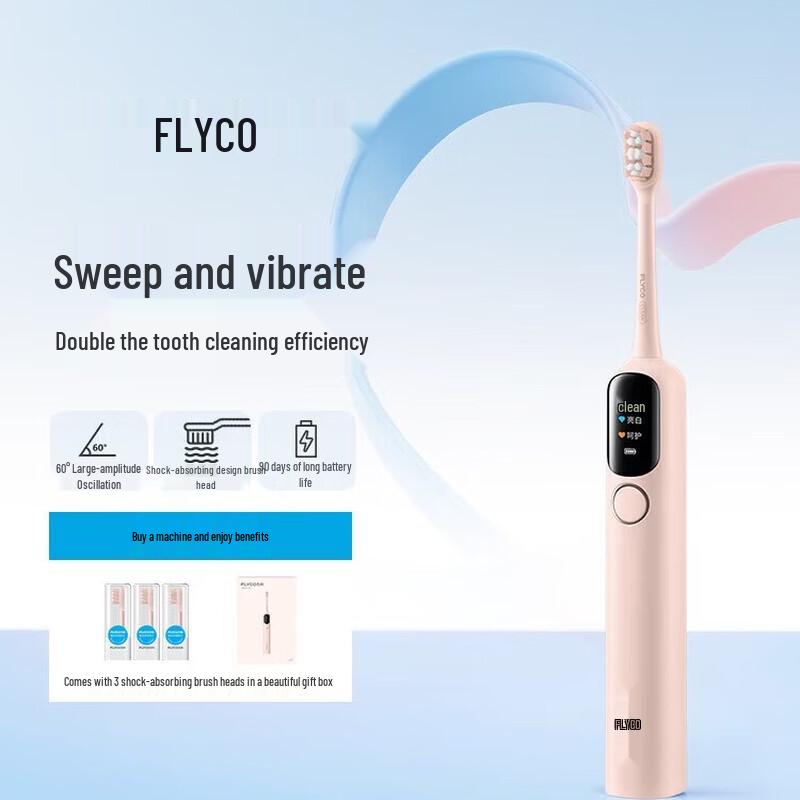 FLYCO T1 Smart Sweeping-Vibration Electric Toothbrush CN plug (adapter included)