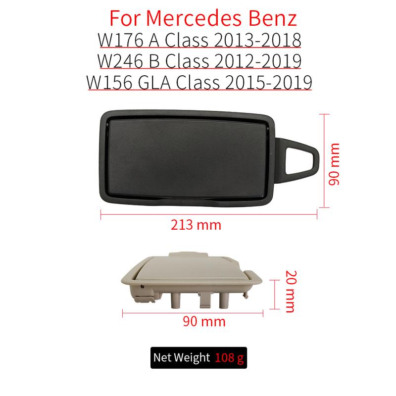 For Benz W246 W176 W156 W117 Car Interior Front Sun Shade Visor Makeup Cosmetic Mirror Cover For Mercedes A B CLA GLA Class