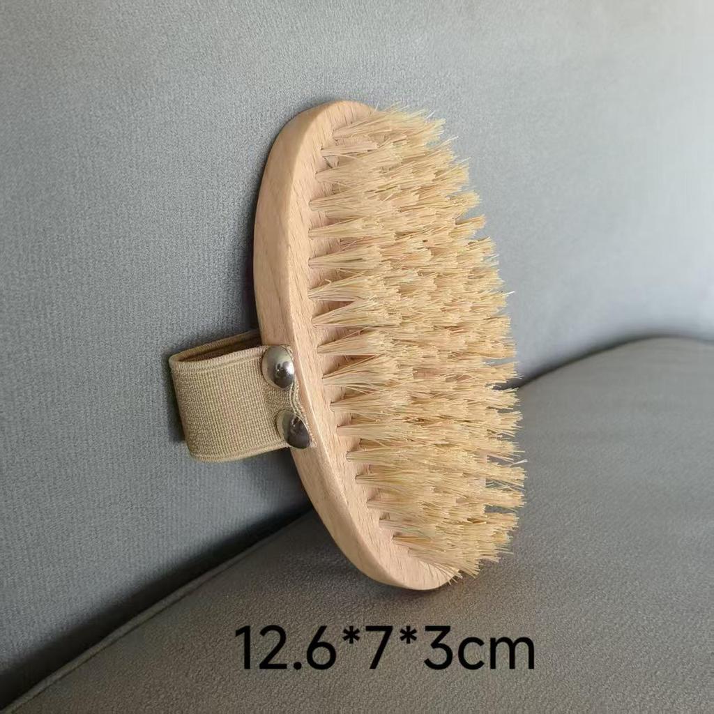 Beech Wood Pig Bristle Bath & Body Brush for Skin Cleansing and Massage