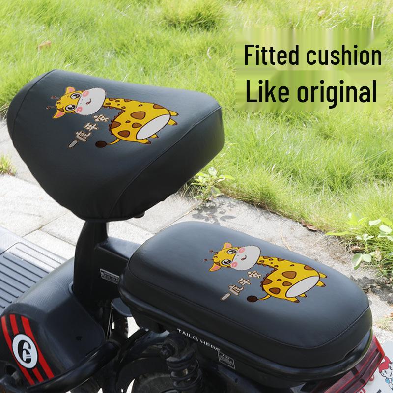 Universal Waterproof Electric Bike Seat Cover: Full Wrap, Heat Insulation, Sun Protection, Leather Cushion