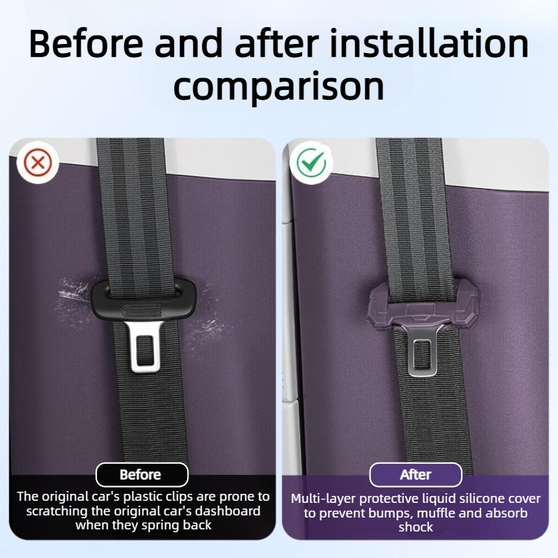 For Leapmotor B10 Seat Belt Socket Protective Cover Silicone Anti Scratch Sleeve Interior Car Accessories