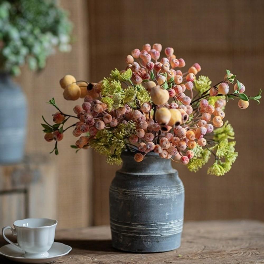 Frost Finis Simulation Blueberry Branch Realistic Blueberry Fruits Bouquet Photo Props