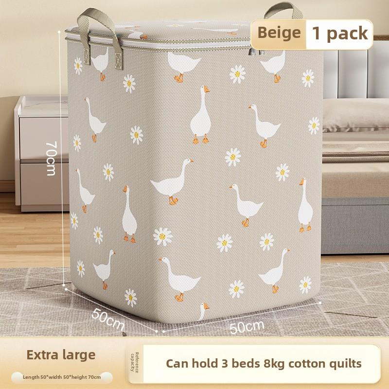 

Сумки для хранения одежды большой вместимости, сумка для хранения одеял, упаковочные сумки для переезда и путешествий, органайзер для хранения вещей в домашней спальне 100L бежевый