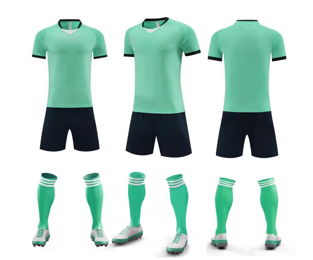 Men's Summer Short Sleeve Breathable Football Jersey Set - Adult & Children