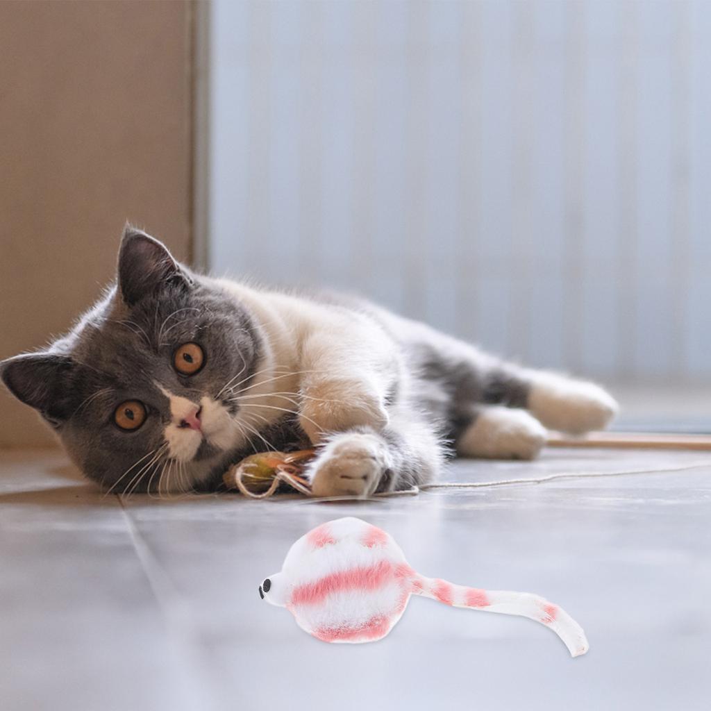 4Pcs Simulated Mouse Shape Cat Interactive Fun Catch Play Mice for Cats Indoor Use Pet Supplies Cat Toys Pet Toys Mouse