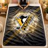 Flannel BlanketPittsburgh Penguins Warm Soft Throw Blanket for Indoor Sofa Bed Living Room Use