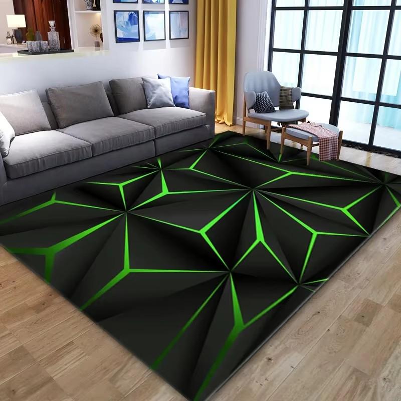 3D Vortex Illusion Teppich für Wohnzimmer Heimdekorationen Sofatisch Große Flächenteppiche Spielzimmer Rutschfeste Bodenmatte Alfombra
