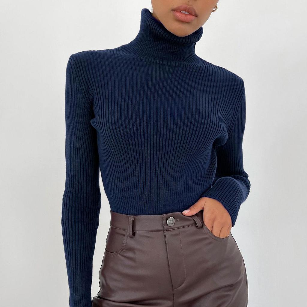 Fashion Women Sweaters Pullover Autumn Winter Turtleneck Sweater Female Solid Ofifce Lady Long Sleeve Sweaters Tops