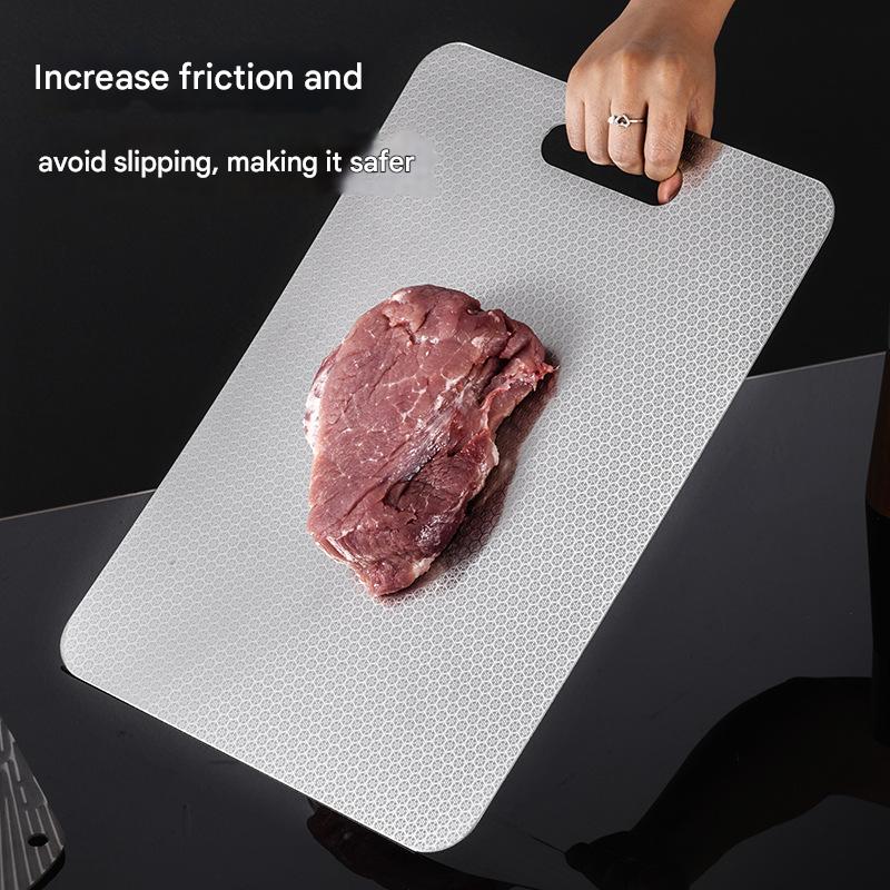 3pcs Stainless Steel Panel and Chopping Board Kitchen Household Thickened Double Sided Cutting Board Block Kneading Dough Board