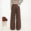 UNIFREE Women's Plaid Loose Fit Cargo Pants