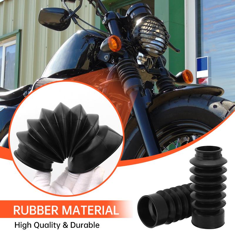 Motorcycle 47mm Front Fork Guard Cover Protector Gaiter Gators Boots Rubber Accessories For Harley Sportster X48 FXST FXWG