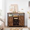 Storage Cabinet, Sideboard Table and Buffet with Wine Holder, 2-door Cabinet for Dining Room, Living Room, Kitchen, 100 X 35 X 81.4