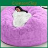 Solid Color Large Soft Plush Portable Living Room Lazy Sofa Cover Bean Bag Cover