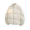 Warme Daunenjacke für Herren Winter Dicke Baumwolljacke Lockerer Schnitt Stehkragen Reißverschluss Vorne Lässige Oberbekleidung Jugend