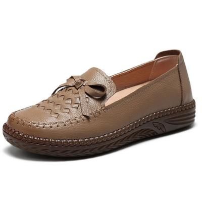 2022 Fashion Loafers Casual Women Handmade Shoes Woman Genuine Leather Shoes for Women's Soft Breathable Flats Black Moccasins